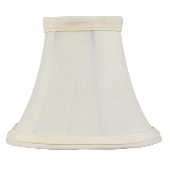 Livex Lighting S102 Chandelier Shade Of White Silk Bell Clip Shade